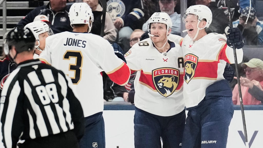 Brady Tkachuk's hat trick, Matthew Tkachuk's five assists lead Panthers past Blue Jackets 7-3 — CBS Miami, Coral Gables Real Estate news