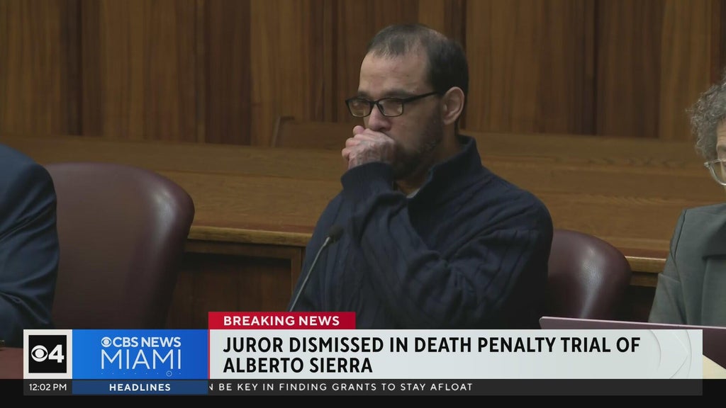 Juror in Alberto Sierra death penalty trial dismissed — CBS Miami, Coral Gables Community news