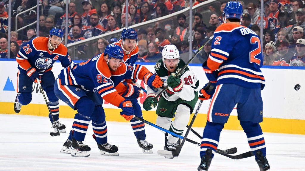Evan Bouchard's OT goal lifts Oilers over Wild, 4-3 — WCCO — Gopher, Coral Gables Sports news