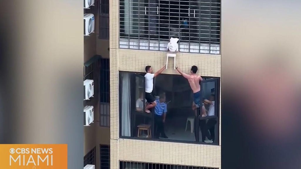 Video shows 3-year-old dangling from 12th-floor window in China — CBS Miami, Coral Gables Community news