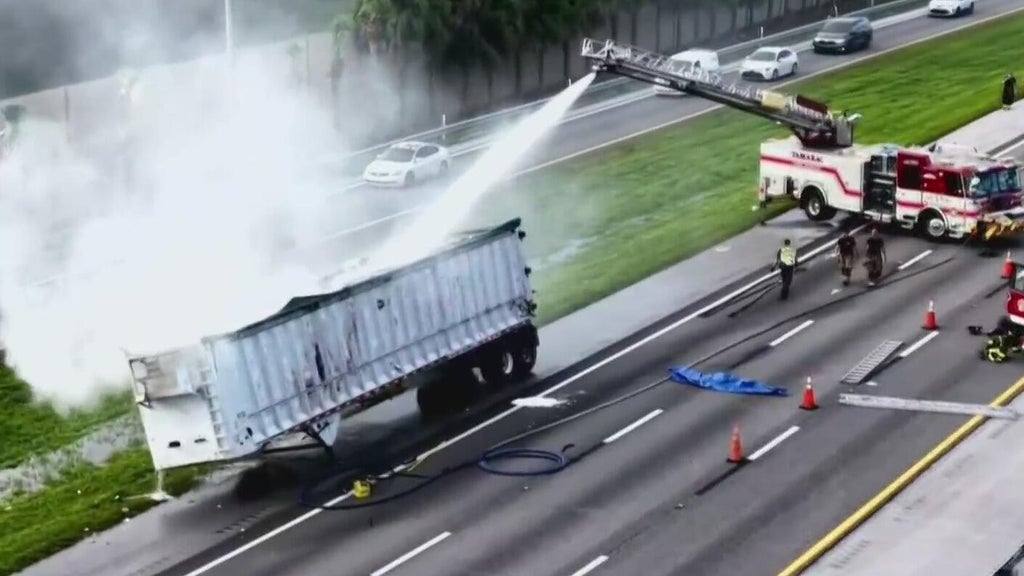 Florida's Turnpike reopens in Broward after truck fire shuts down northbound lanes for hours — CBS Miami, Coral Gables Community news