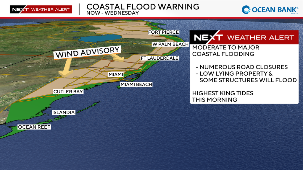 South Florida king tides peak Tuesday continuing risk of coastal flooding from Fort Lauderdale to Miami — Coral Gables Sports news