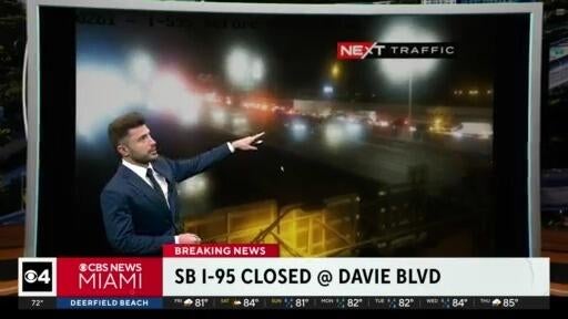 Southbound I-95 shut down near Fort Lauderdale after crash with reported injuries — CBS Miami, Coral Gables Community news