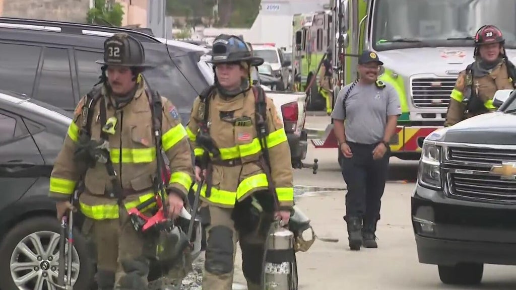 Over 15 Miami-Dade Fire Rescue units responded to 2nd-alarm warehouse fire in Opa Locka — CBS Miami, Coral Gables Community news
