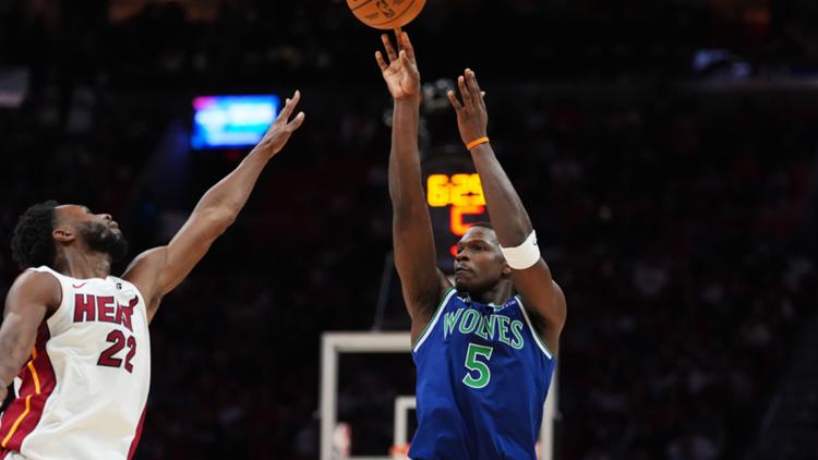 Anthony Edwards scores 45, Wolves roll past Heat 131-106 to spoil Giannis' opener — KARE 11 Sports — Gopher, Coral Gables Sports news