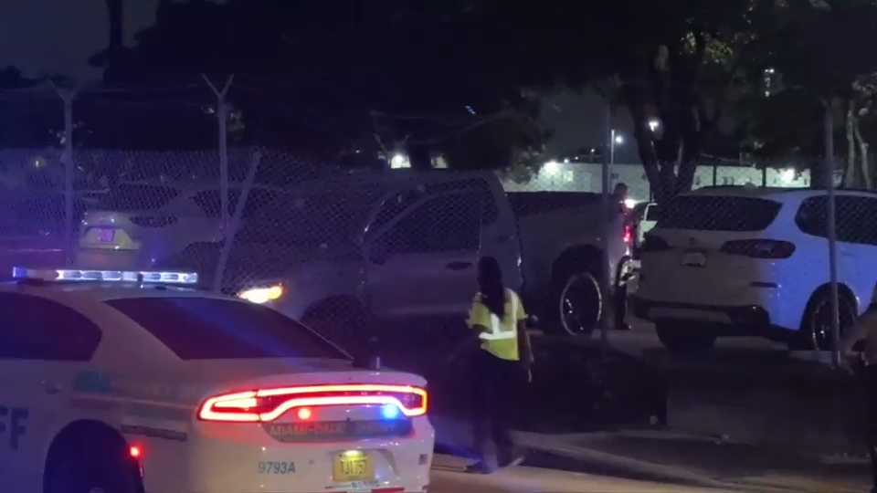 Driver of stolen pickup truck arrested after striking MDSO cruiser, crashing into fence near MIA — WSVN 7 Miami-Dade, Coral Gables Community news